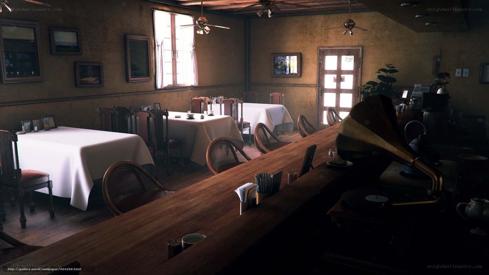 Vintage restaurant interior