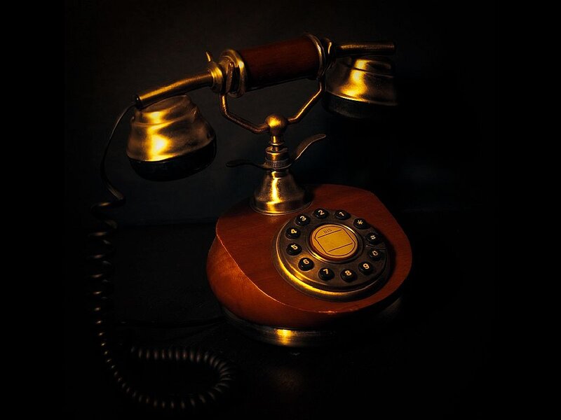 Vintage Rotary Telephone — Brown