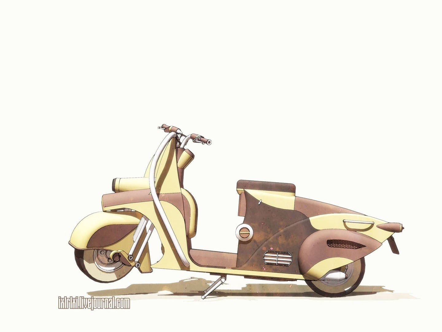 vintage scooter illustration