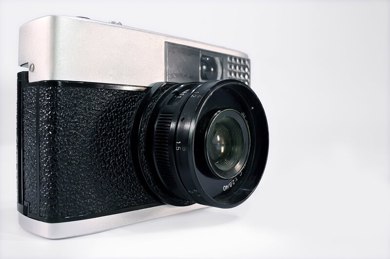 vintage silver camera