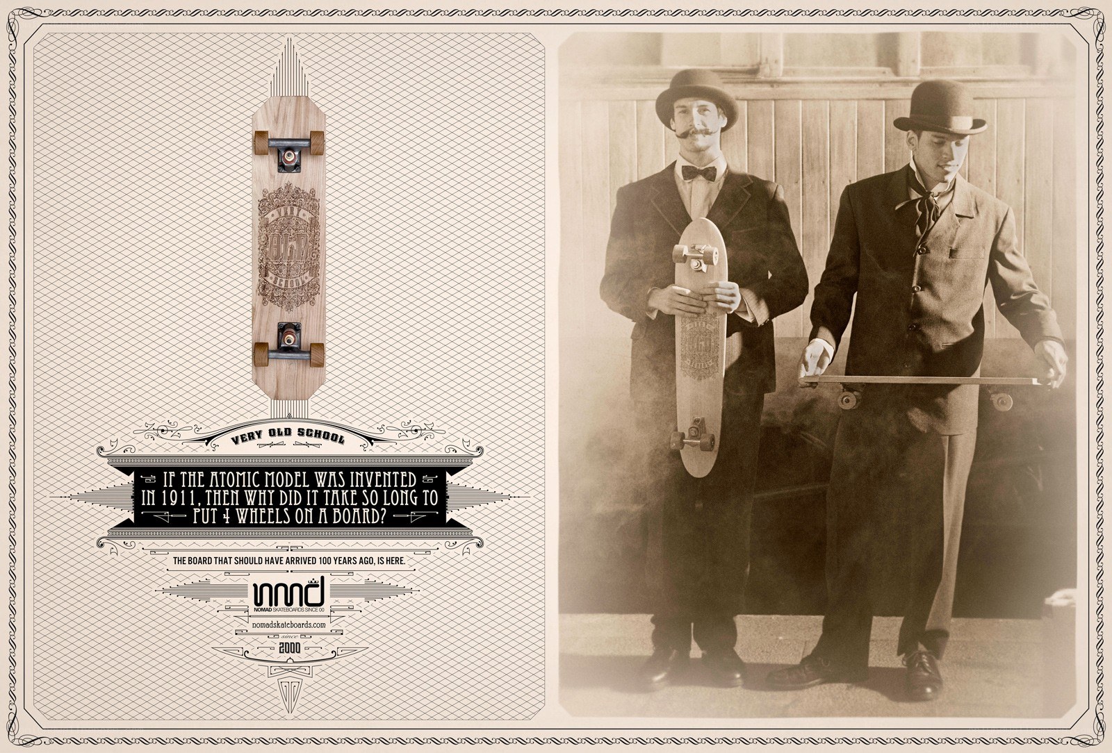 Vintage skateboard ad