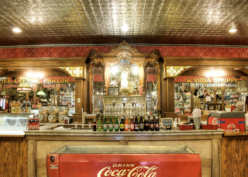Vintage Soda Shop Counter