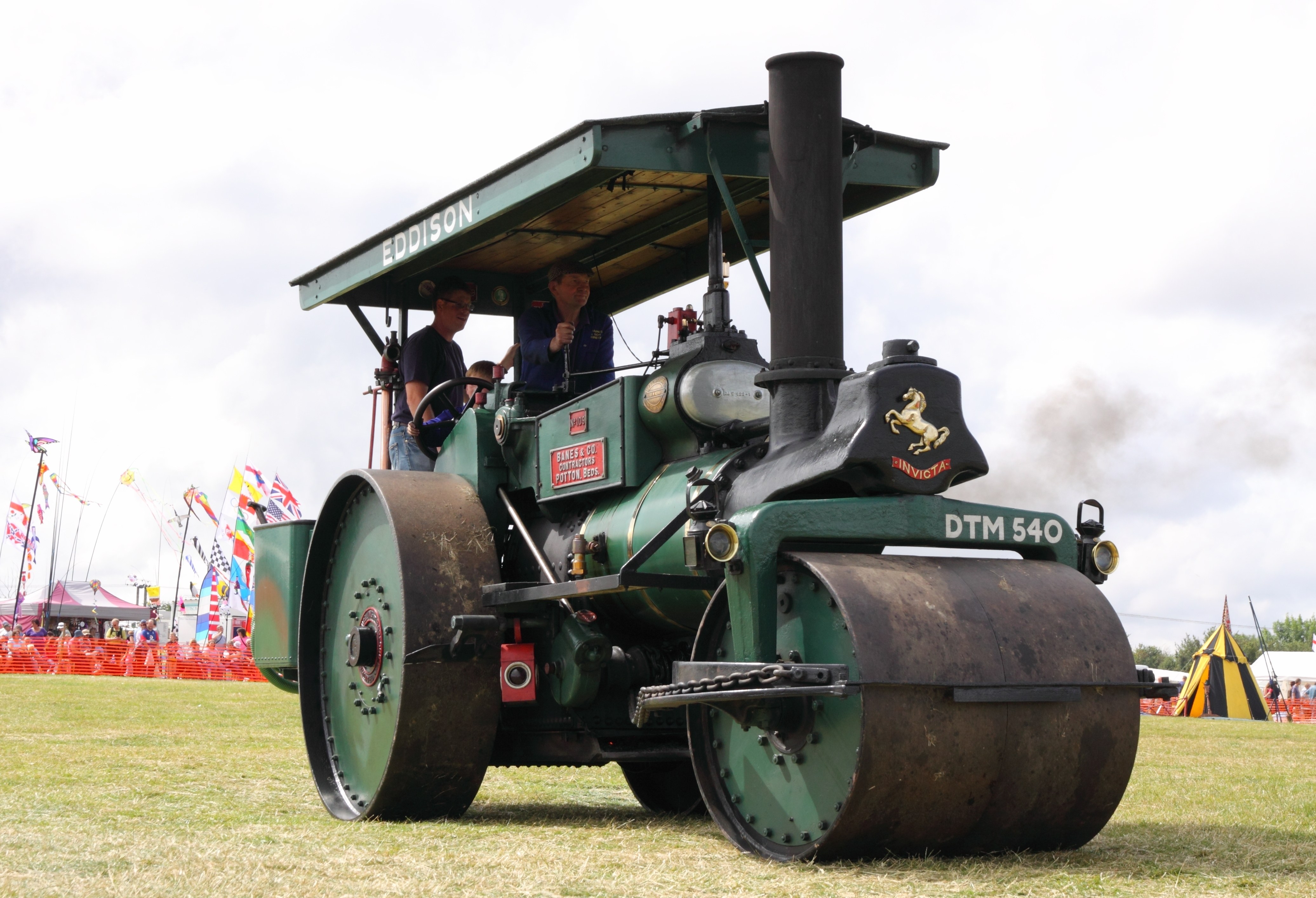 Vintage steam roller at fair