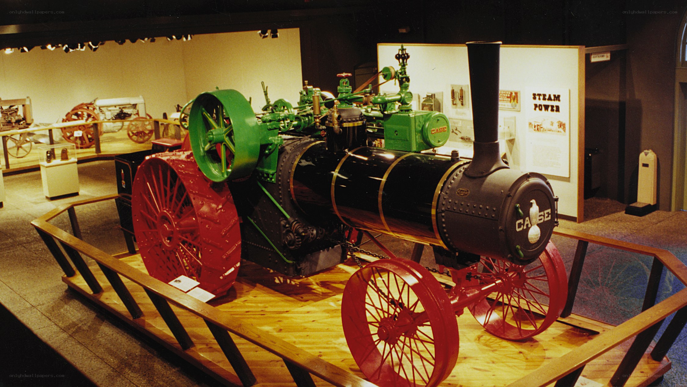 Vintage steam tractor on display