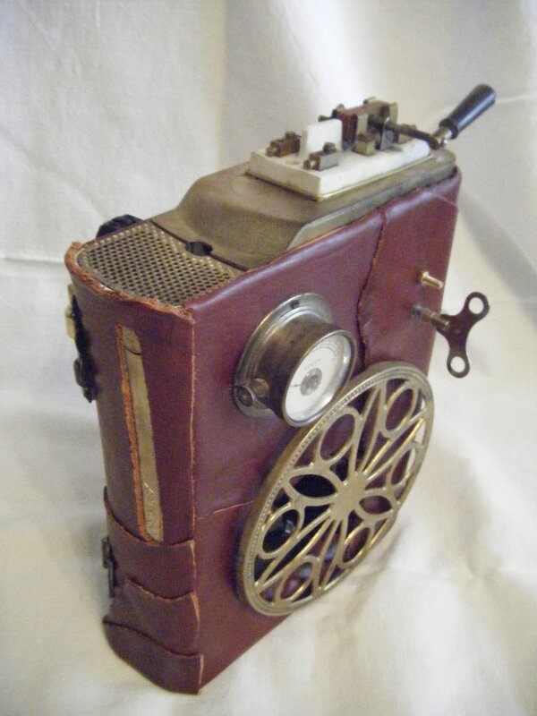 vintage steampunk radio device