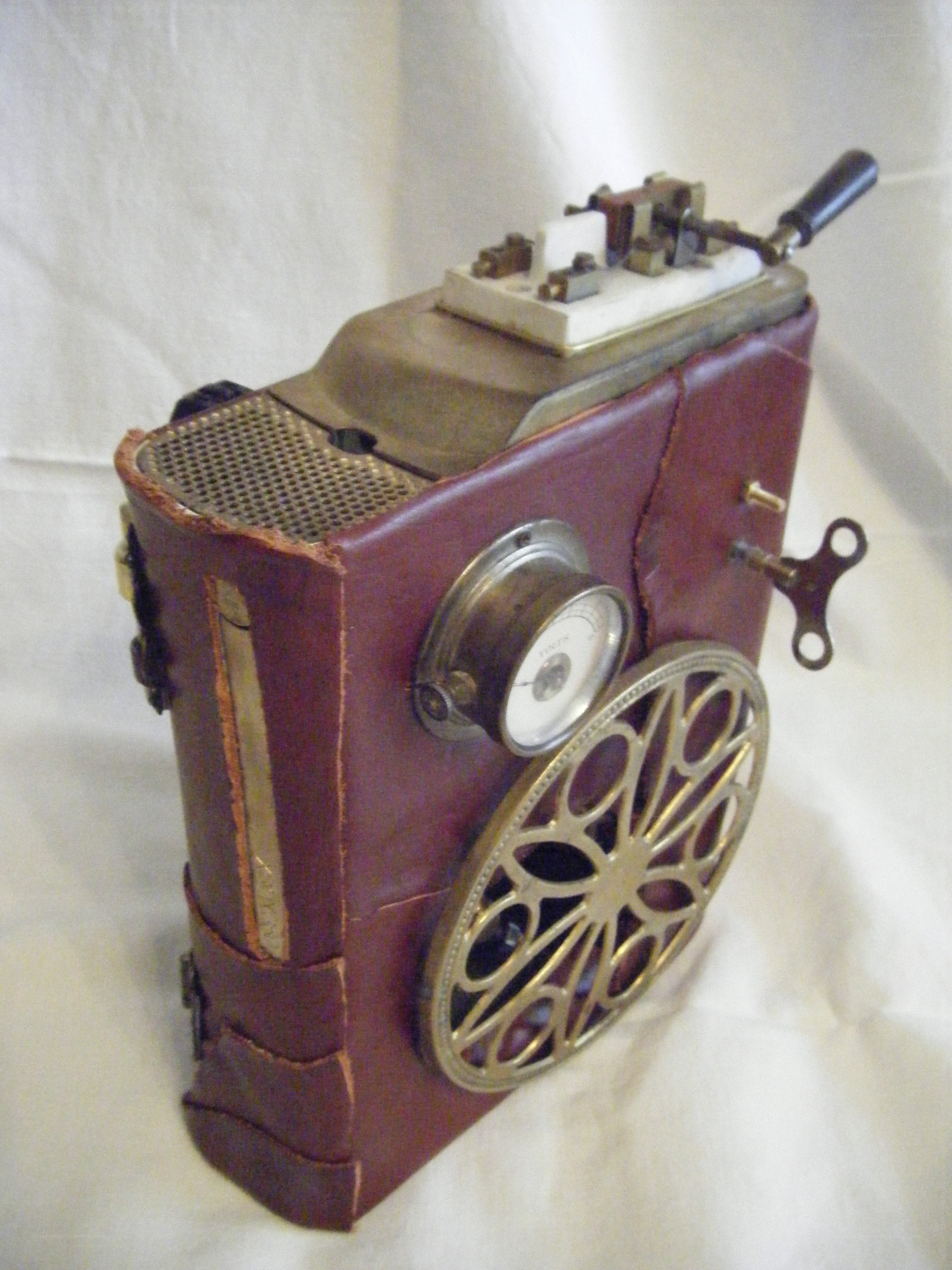 vintage steampunk radio device