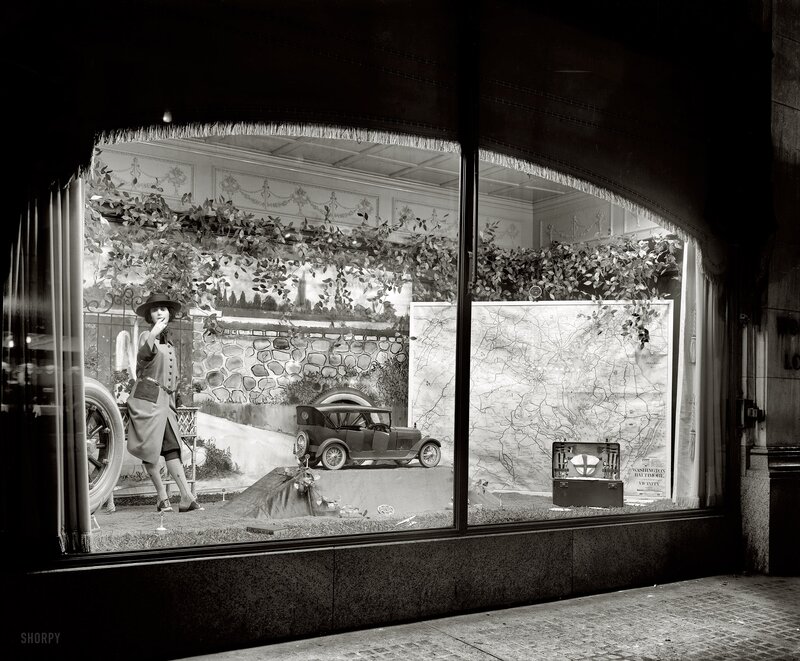 Vintage store window display