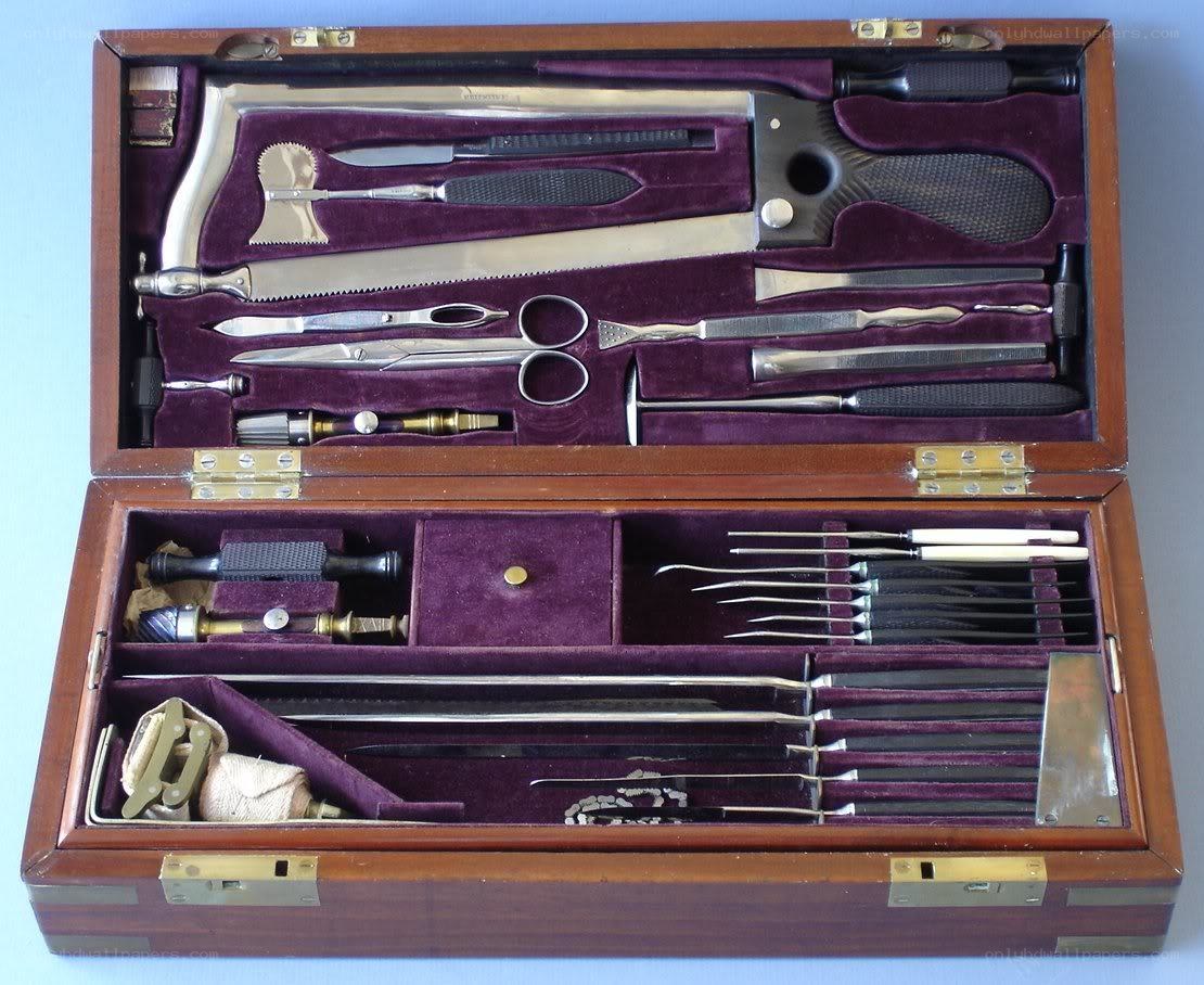 vintage surgical instrument set