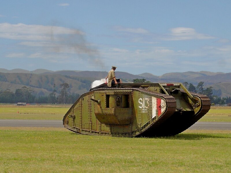 Vintage Tank on Grass