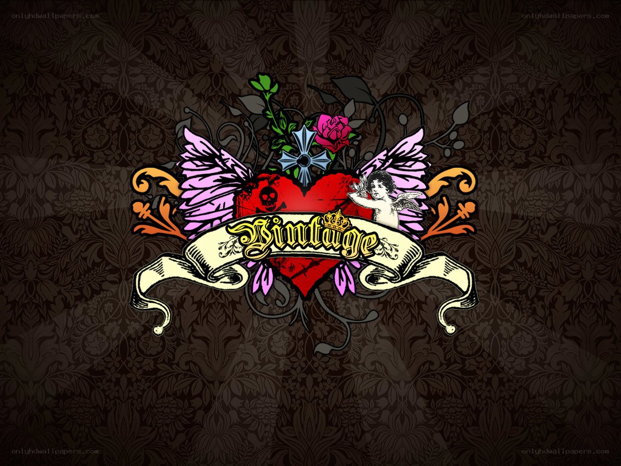 Vintage tattoo art design