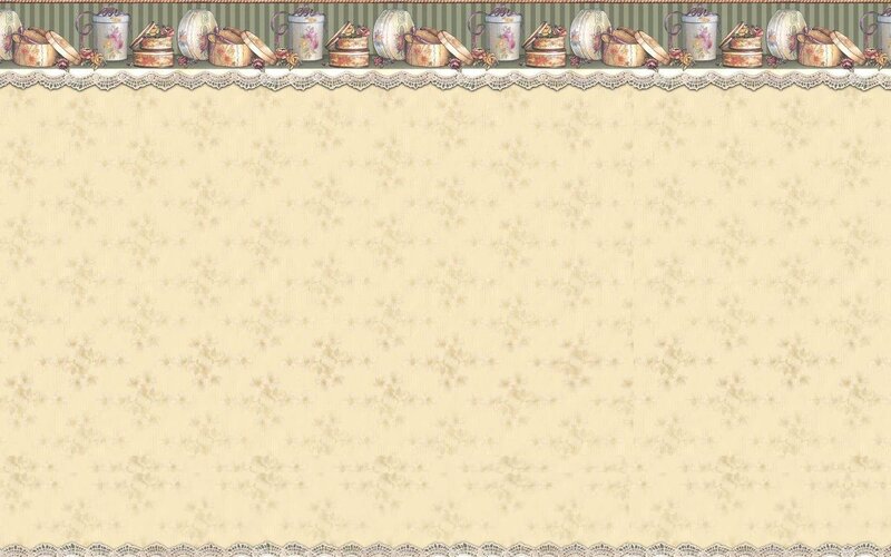 Vintage Tea Set Border