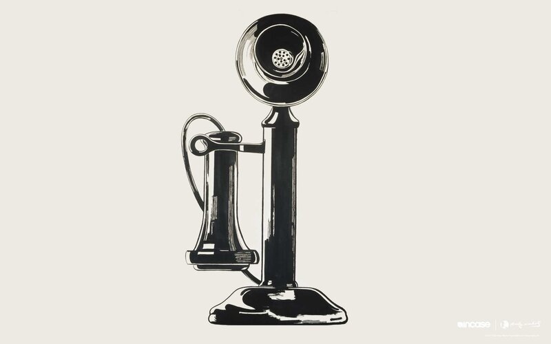vintage telephone illustration