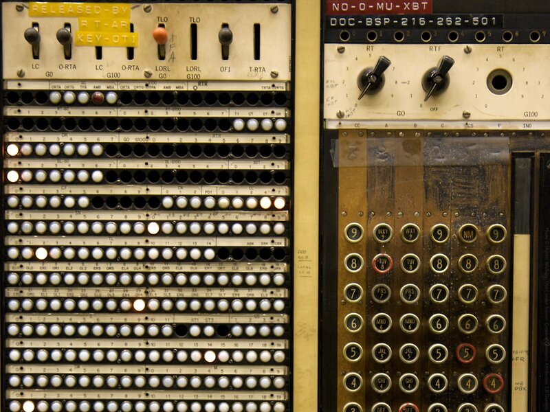 Vintage telephone switchboard
