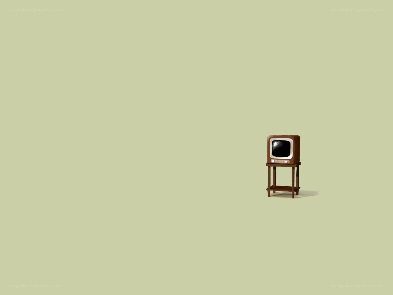 vintage television on stand