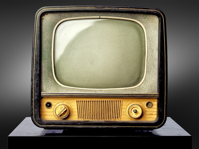 Vintage Television Set — Black