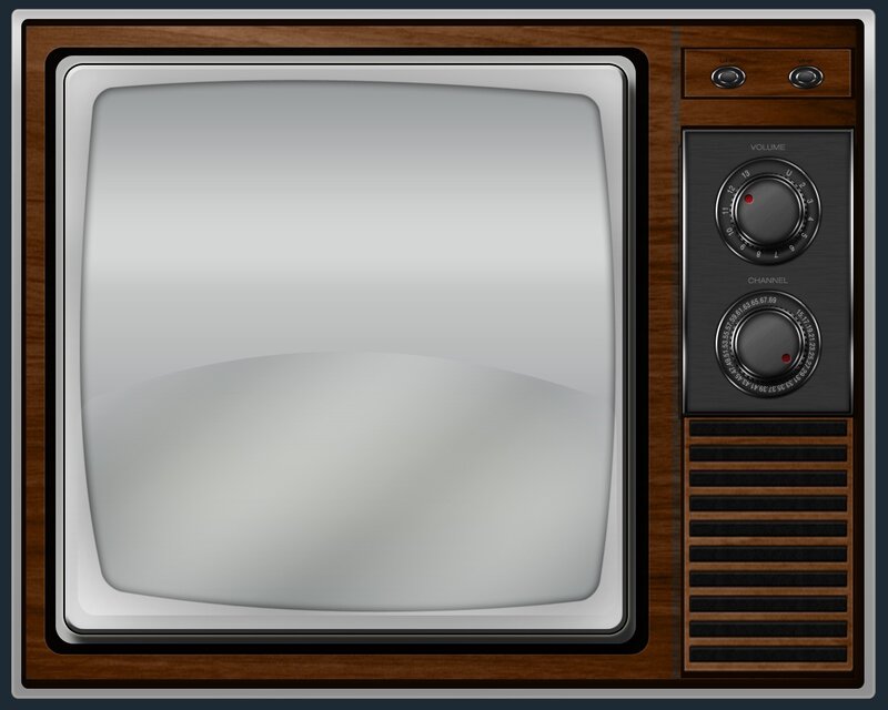 Vintage Television Set — Brown, Neutral