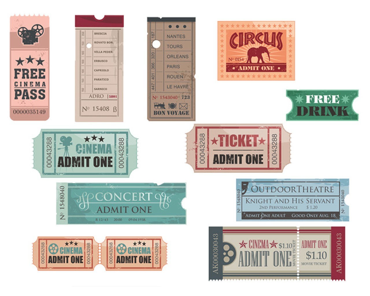 vintage ticket collection