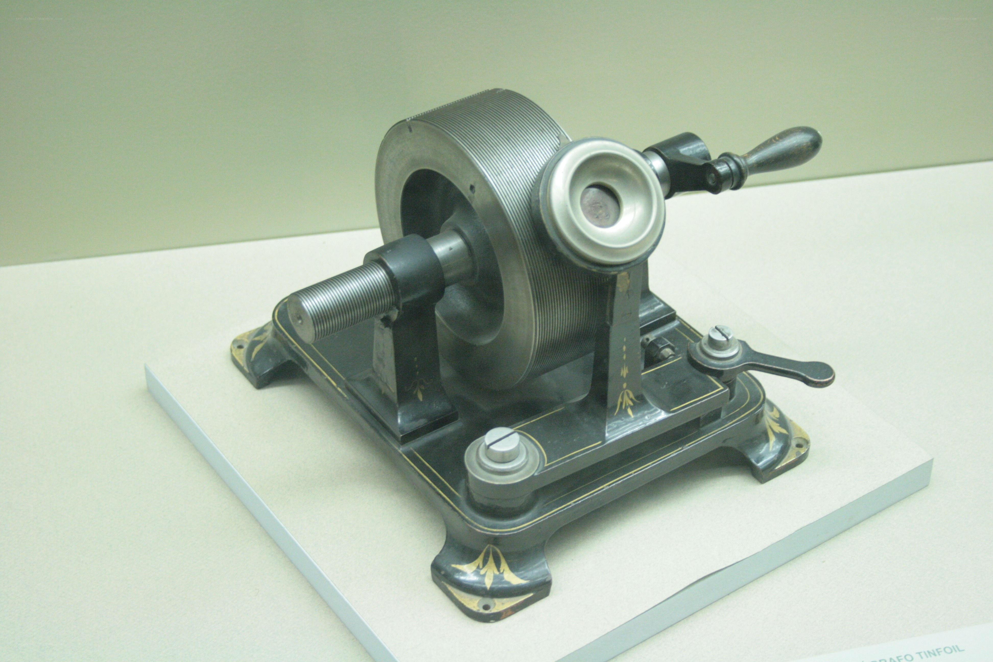 Vintage tin foil machine