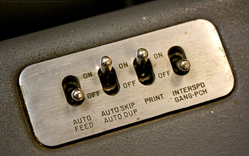 Vintage toggle switch panel