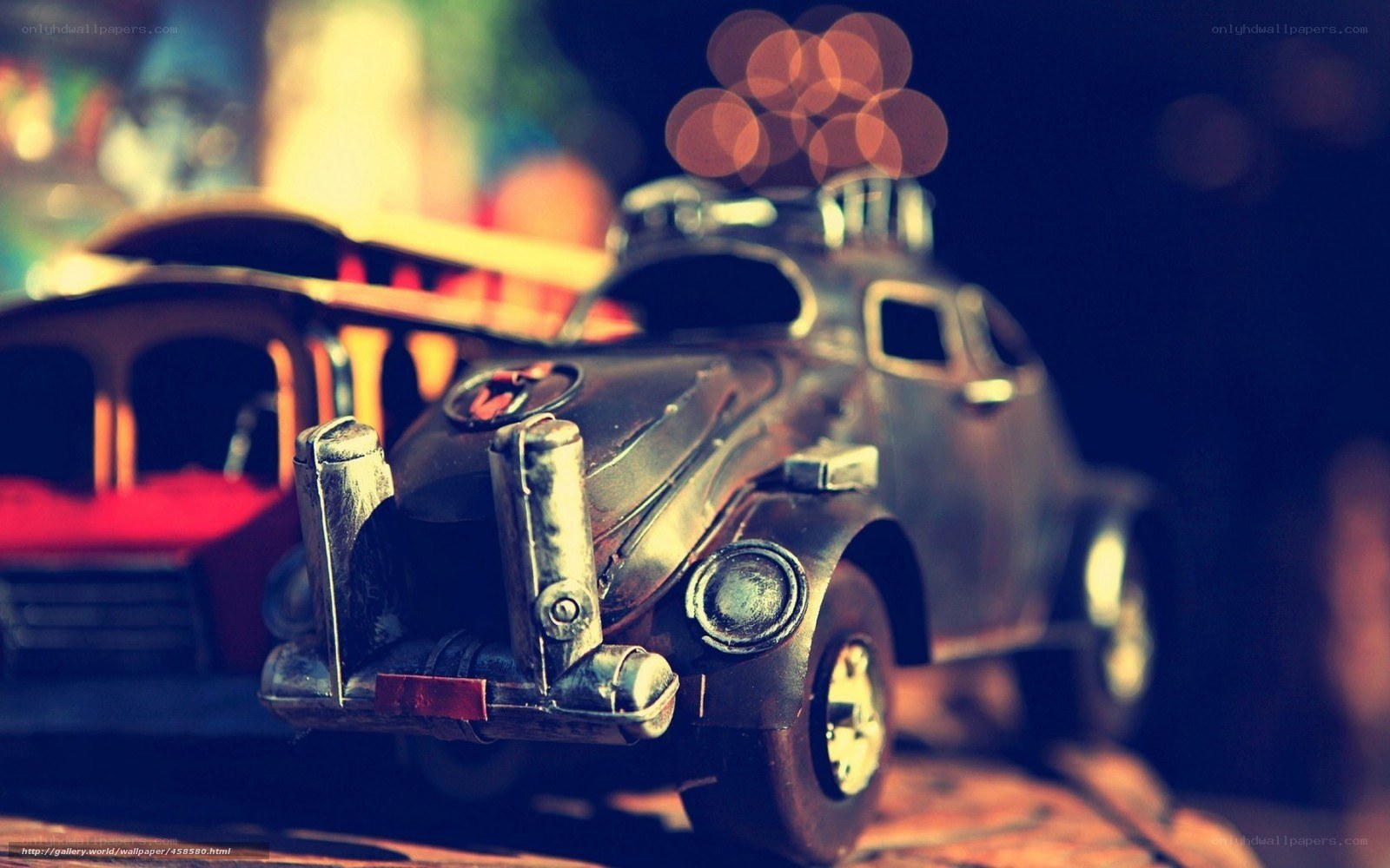vintage toy car on display