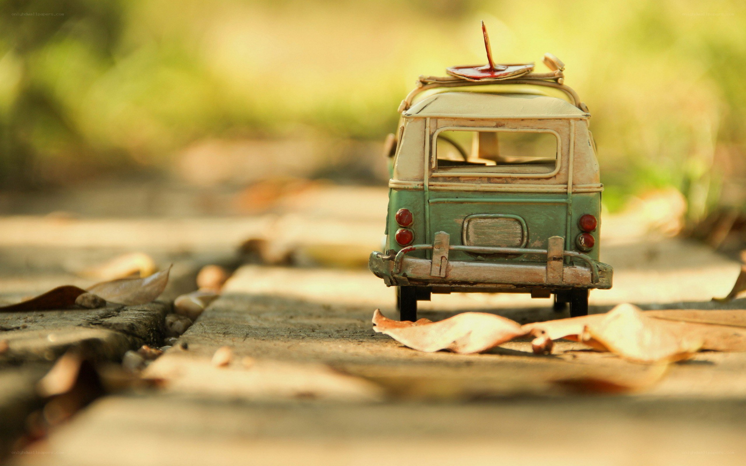 vintage toy van with surfboard