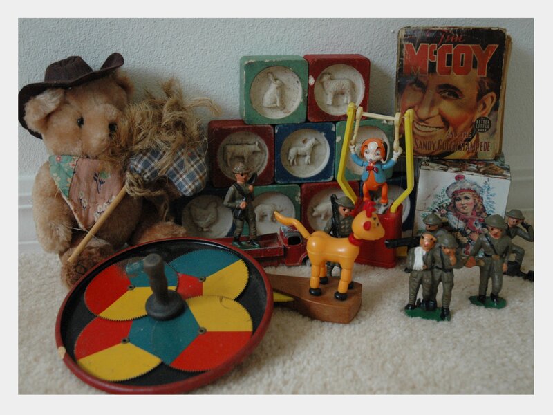 Vintage Toys on Carpet