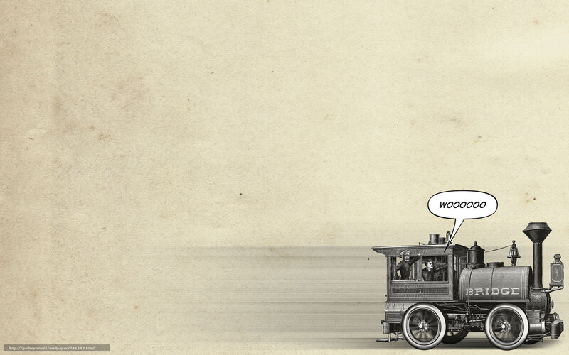 Vintage train with speech bubble