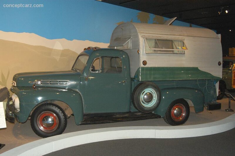vintage truck with camper