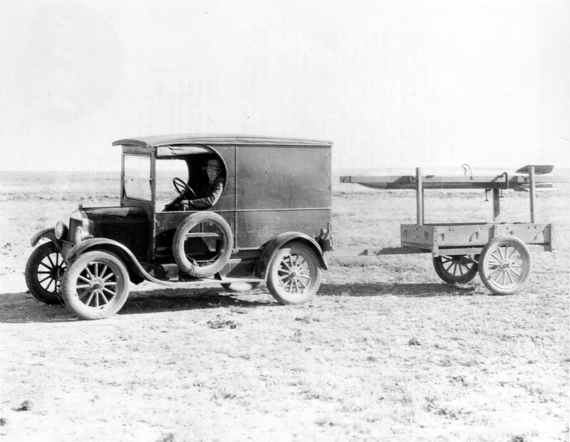 Vintage truck with trailer