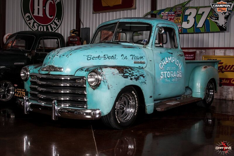 Vintage Turquoise Pickup Truck