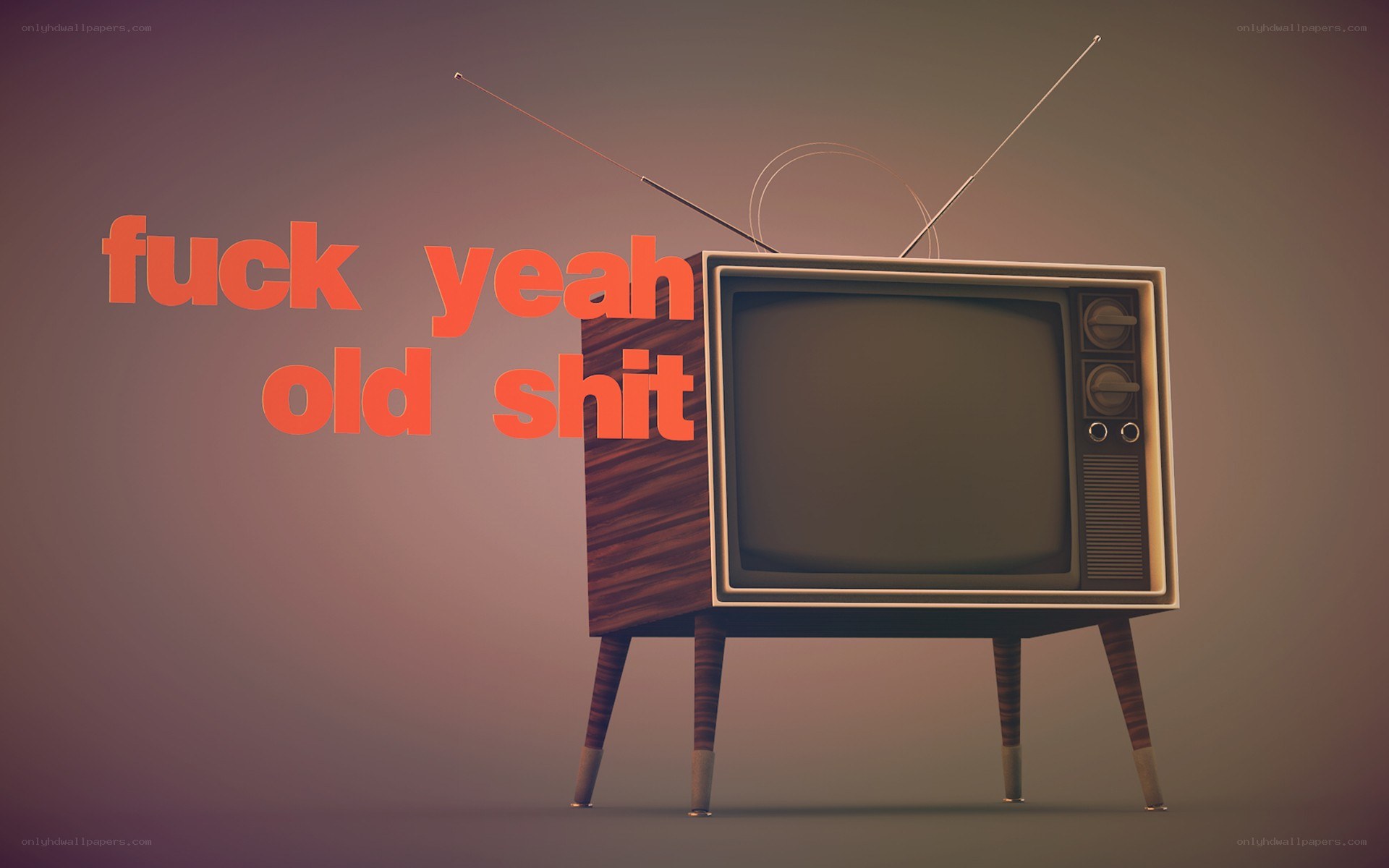 vintage TV with text