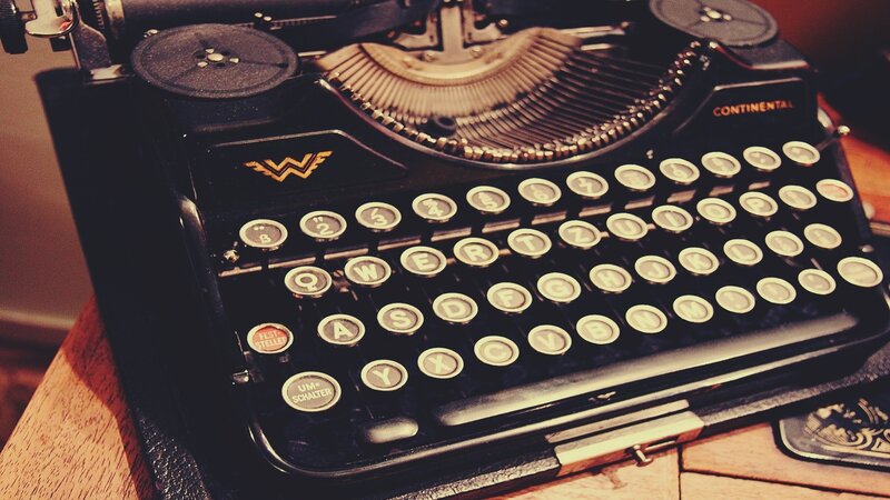 Vintage Typewriter — Black, Nostalgic, Photograph