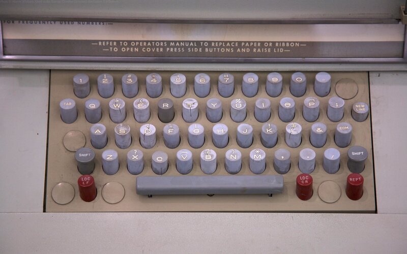 vintage typewriter keyboard