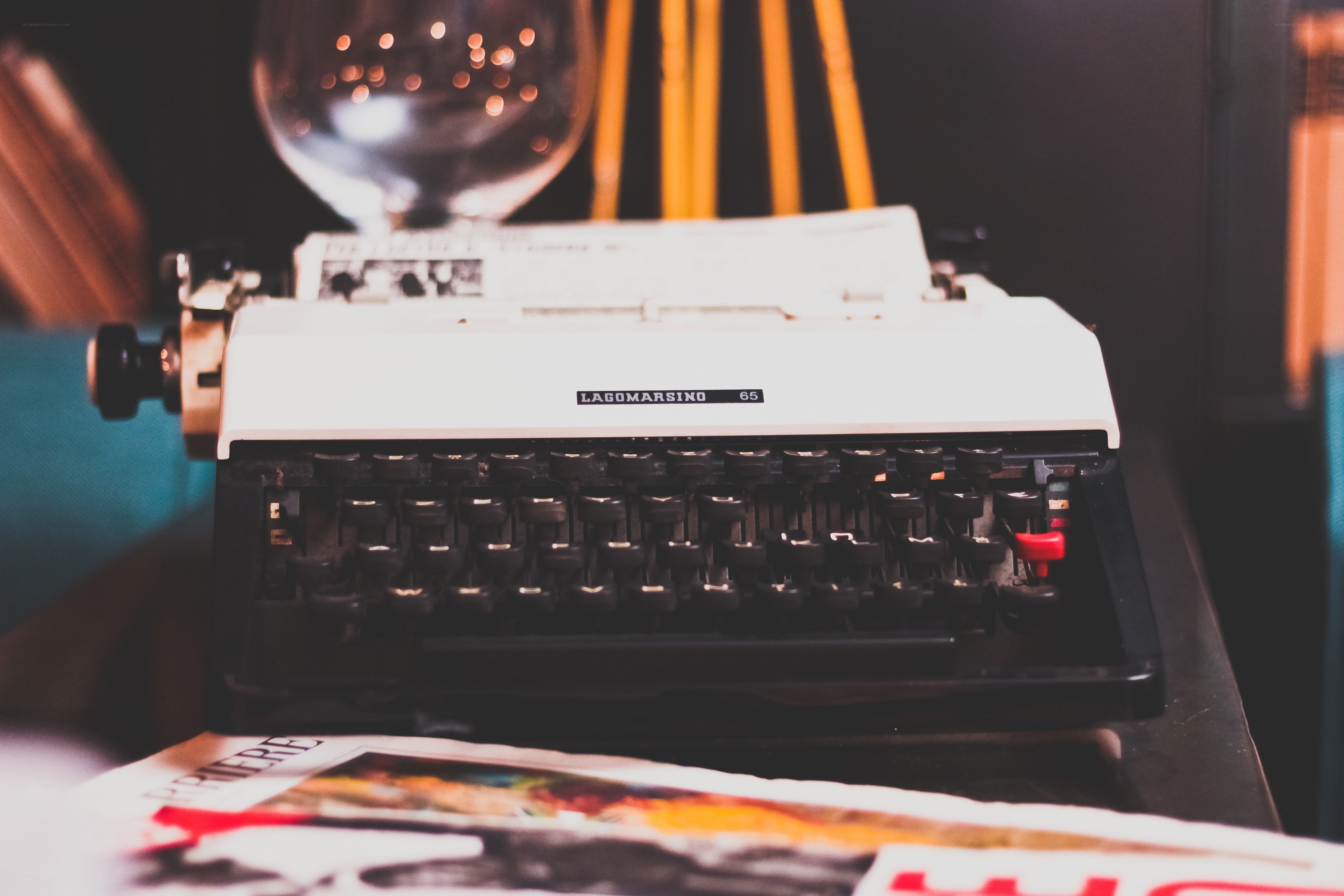 Vintage typewriter on a desk
