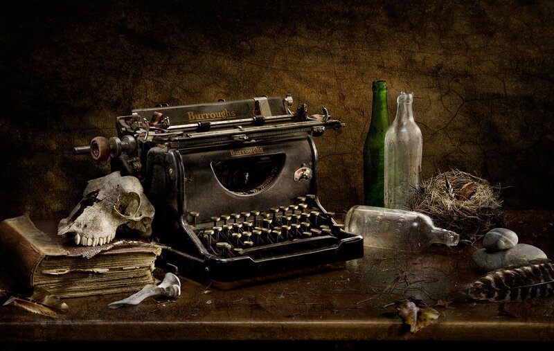 Vintage typewriter still life