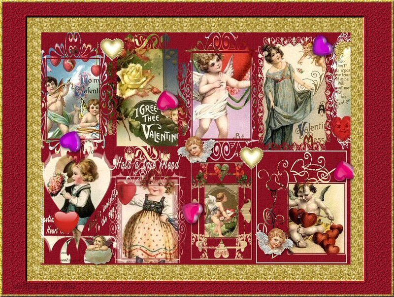 Vintage Valentine Collage