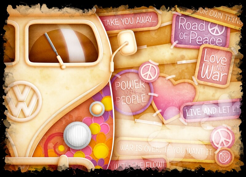 Vintage Van Collage