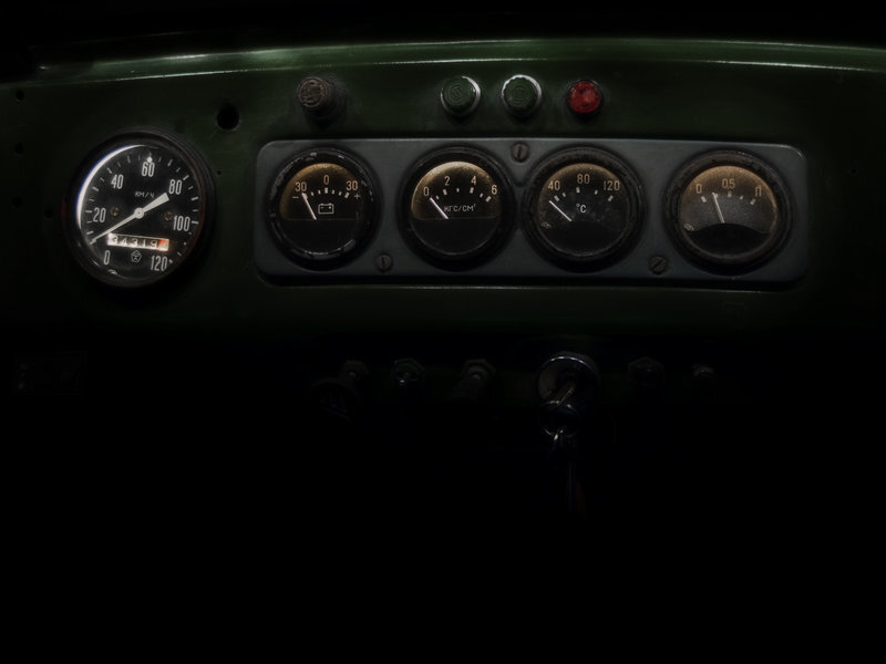 vintage vehicle dashboard