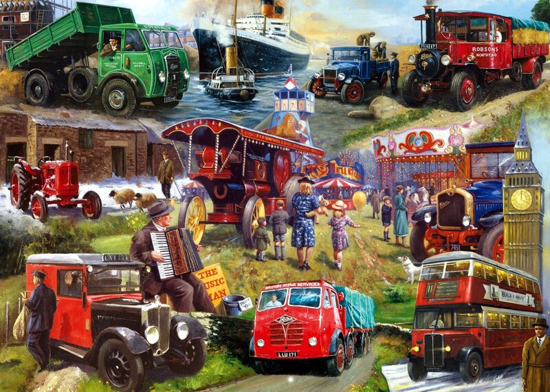 Vintage Vehicles and People