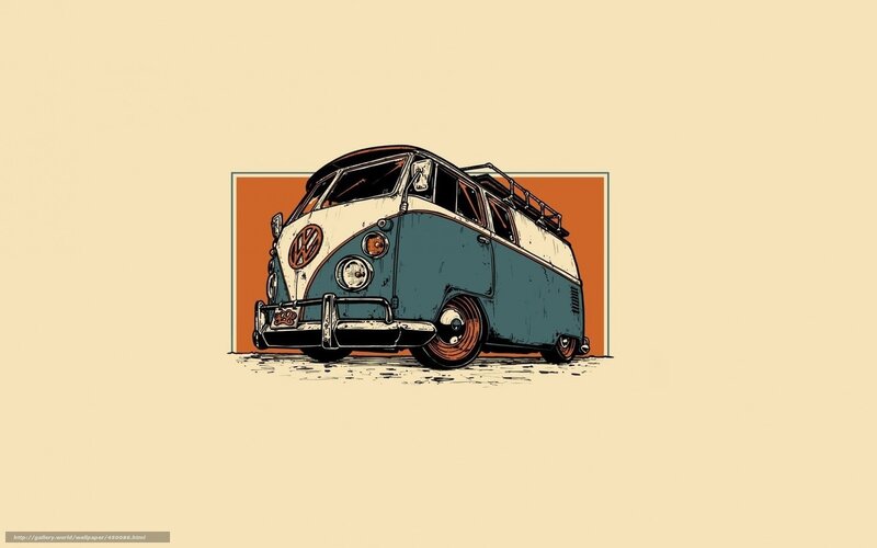 vintage volkswagen bus illustration