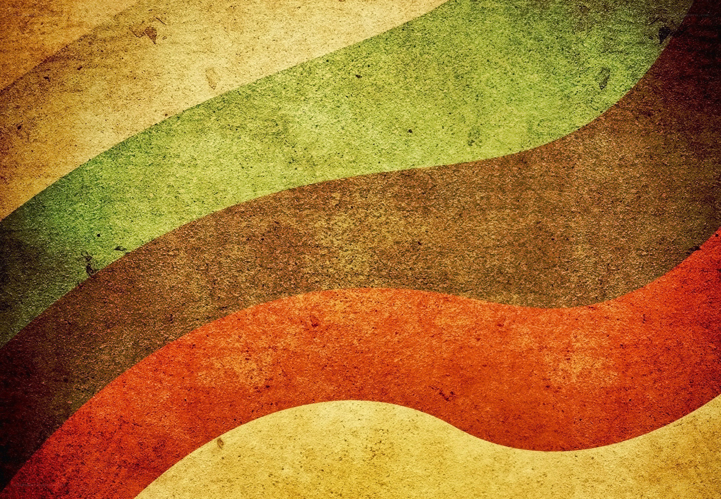 vintage wavy color stripes