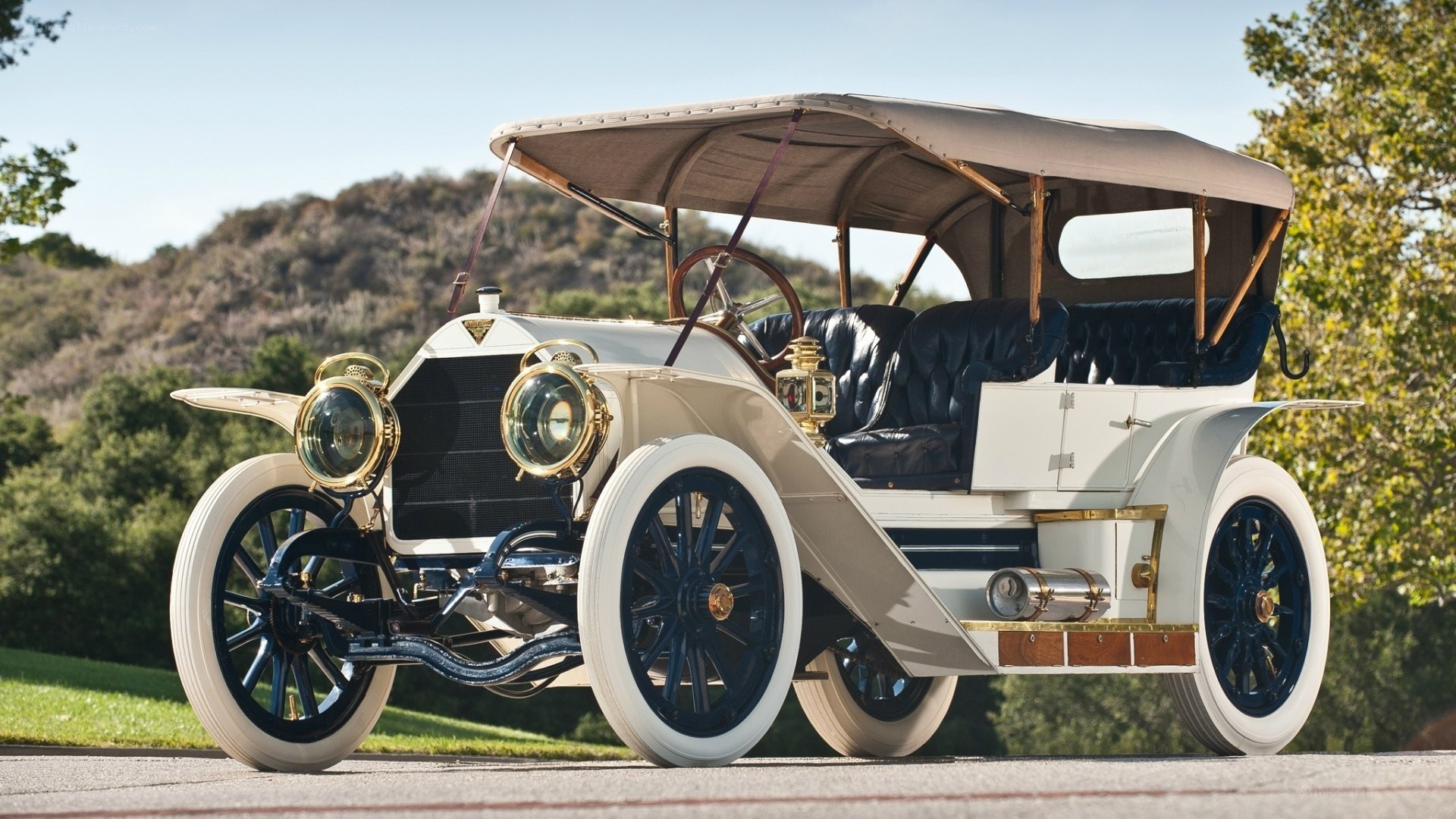 vintage white automobile