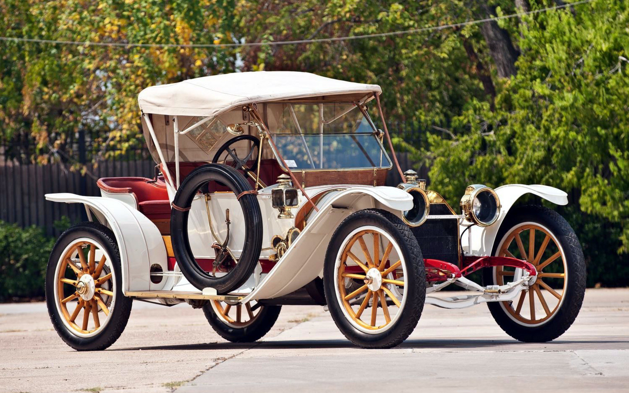 Vintage white automobile