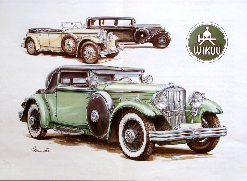 Vintage Wikov Car Illustrations