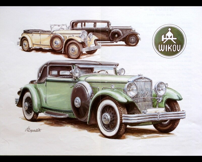 Vintage Wikov Cars Illustration