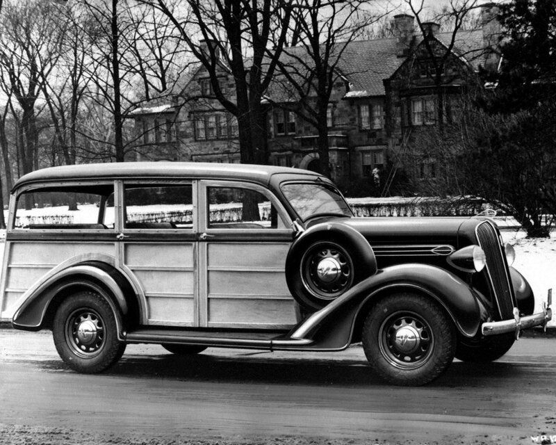 Vintage wood-paneled station wagon