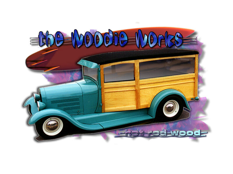 Vintage Woodie Car — Blue