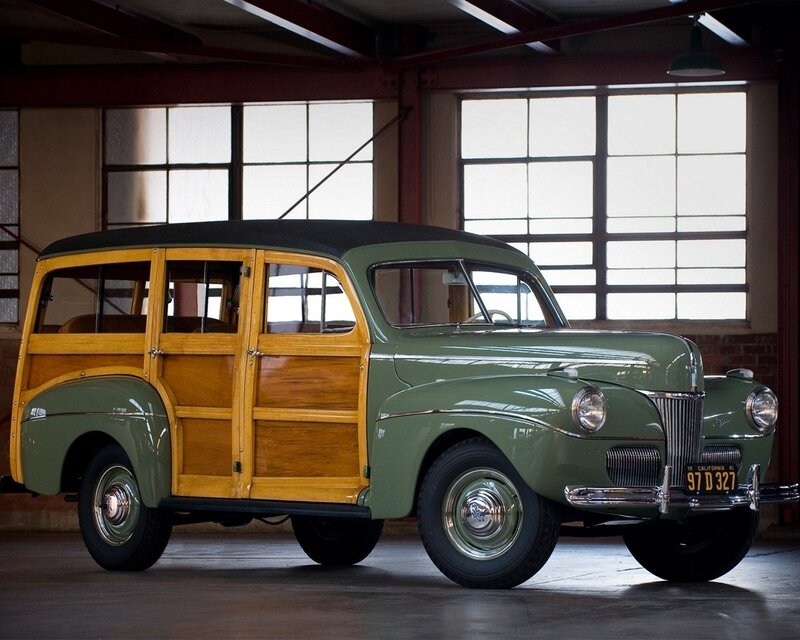 vintage woodie station wagon