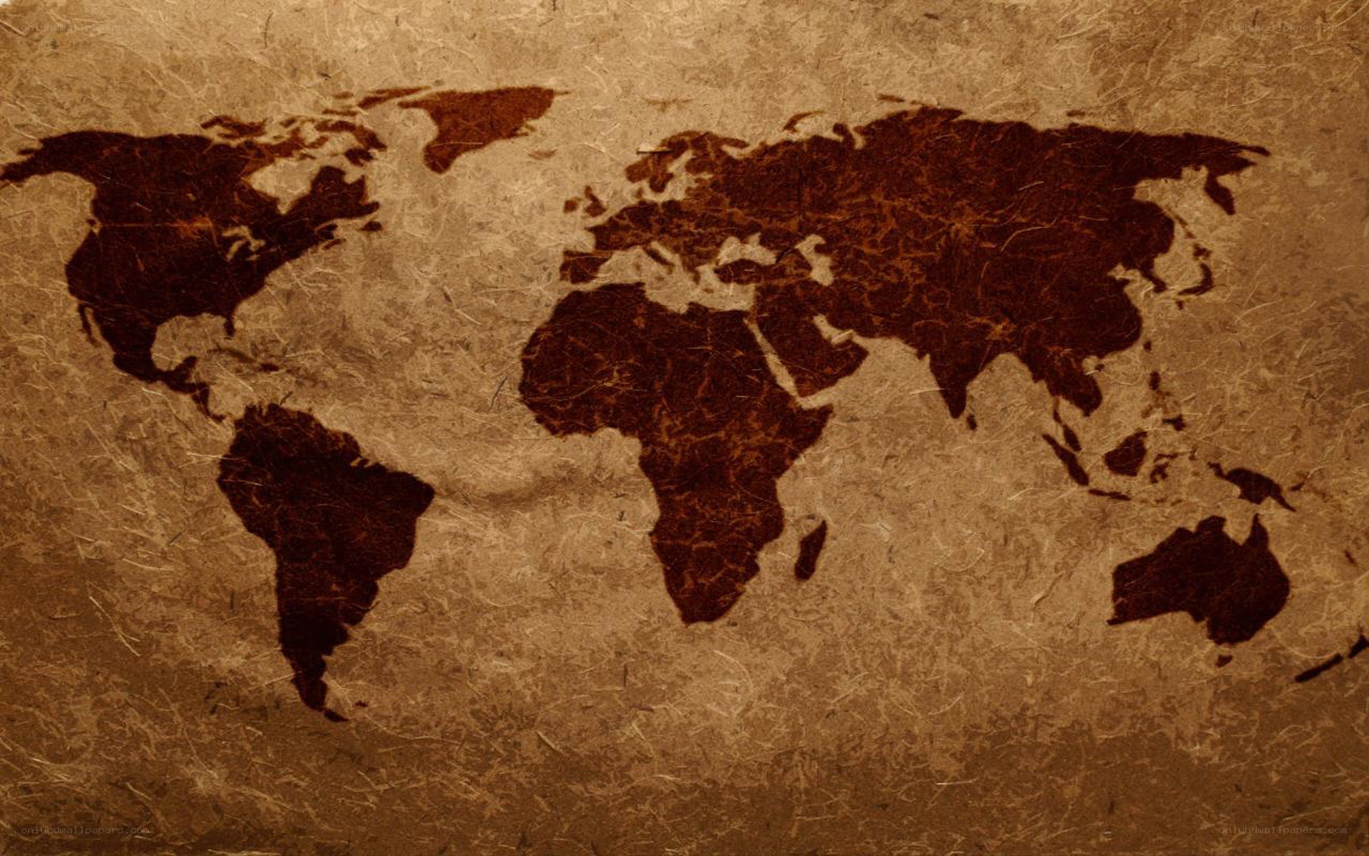 vintage world map on textured paper