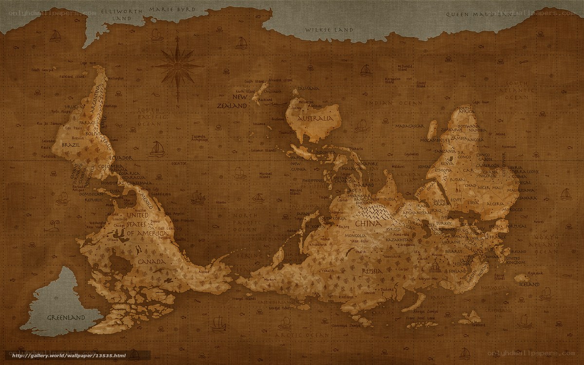 vintage world map